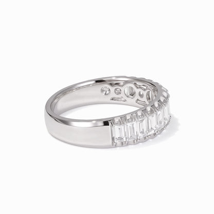 1.01ct Natural Baguette Diamond Band Ring in 18K White Gold - JewelryAndStore
