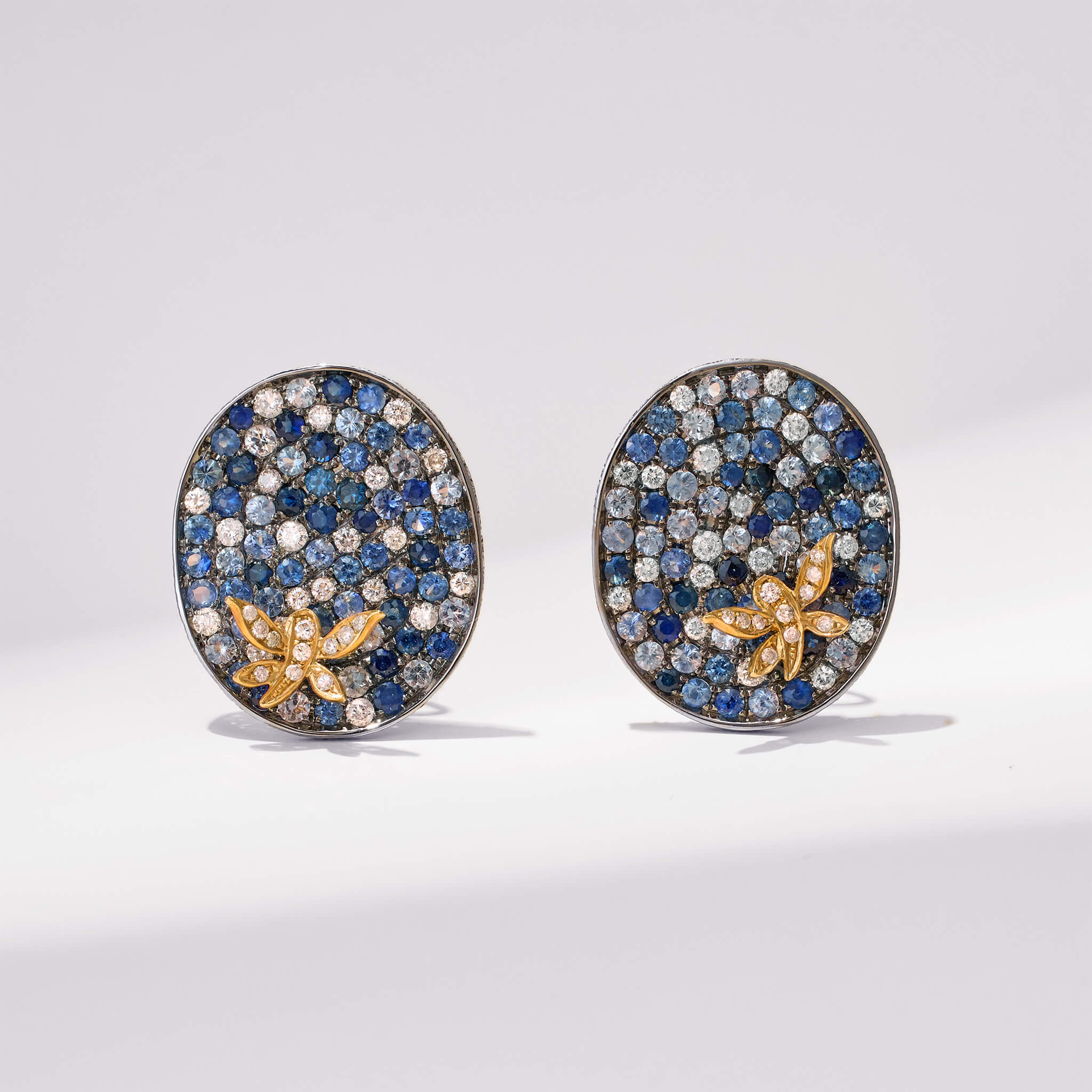 18K Gold Yellow Sapphire &amp; Diamond Earrings - Jewelry And Store