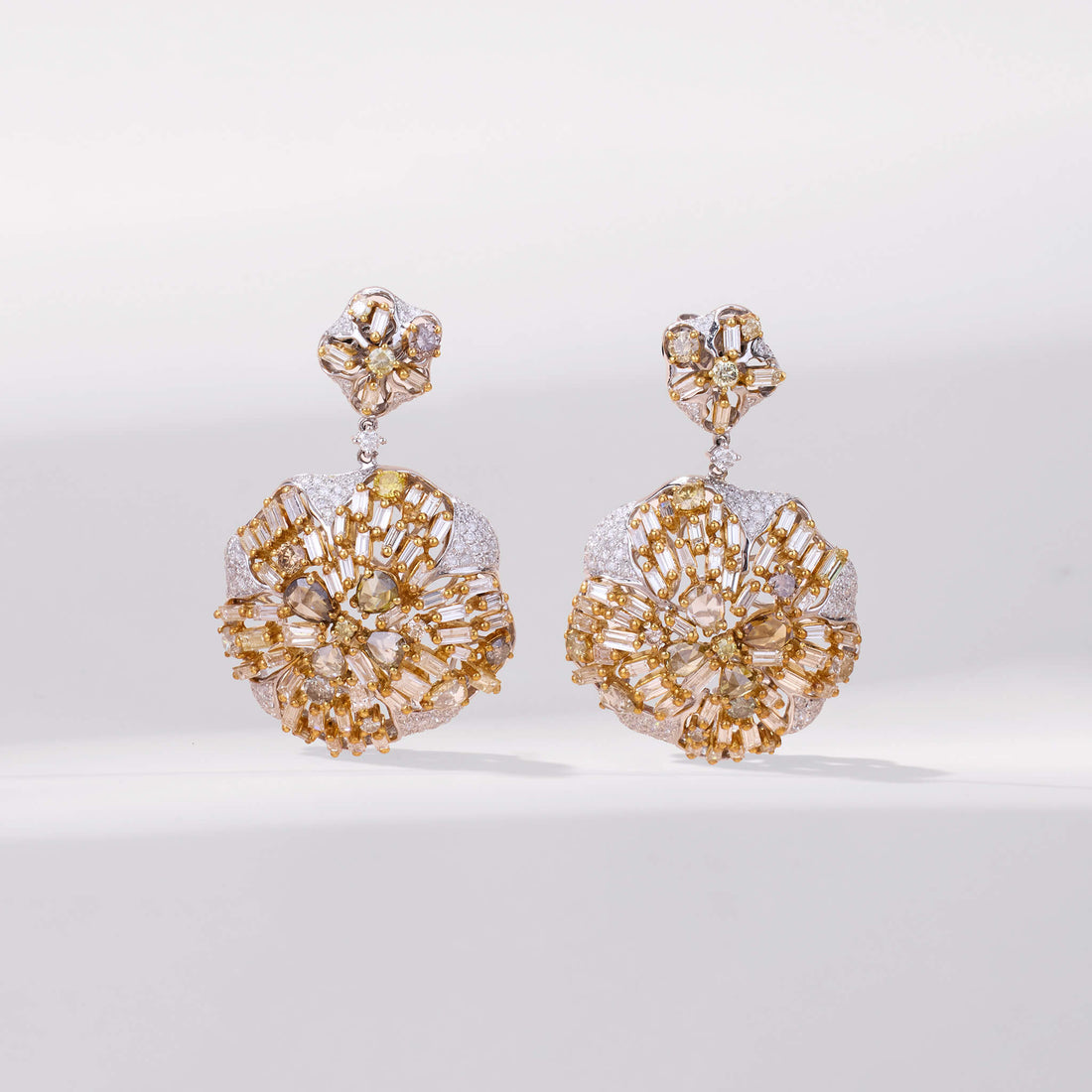 18K Gold Baguette Diamond Drop Earrings - Jewelry And Store