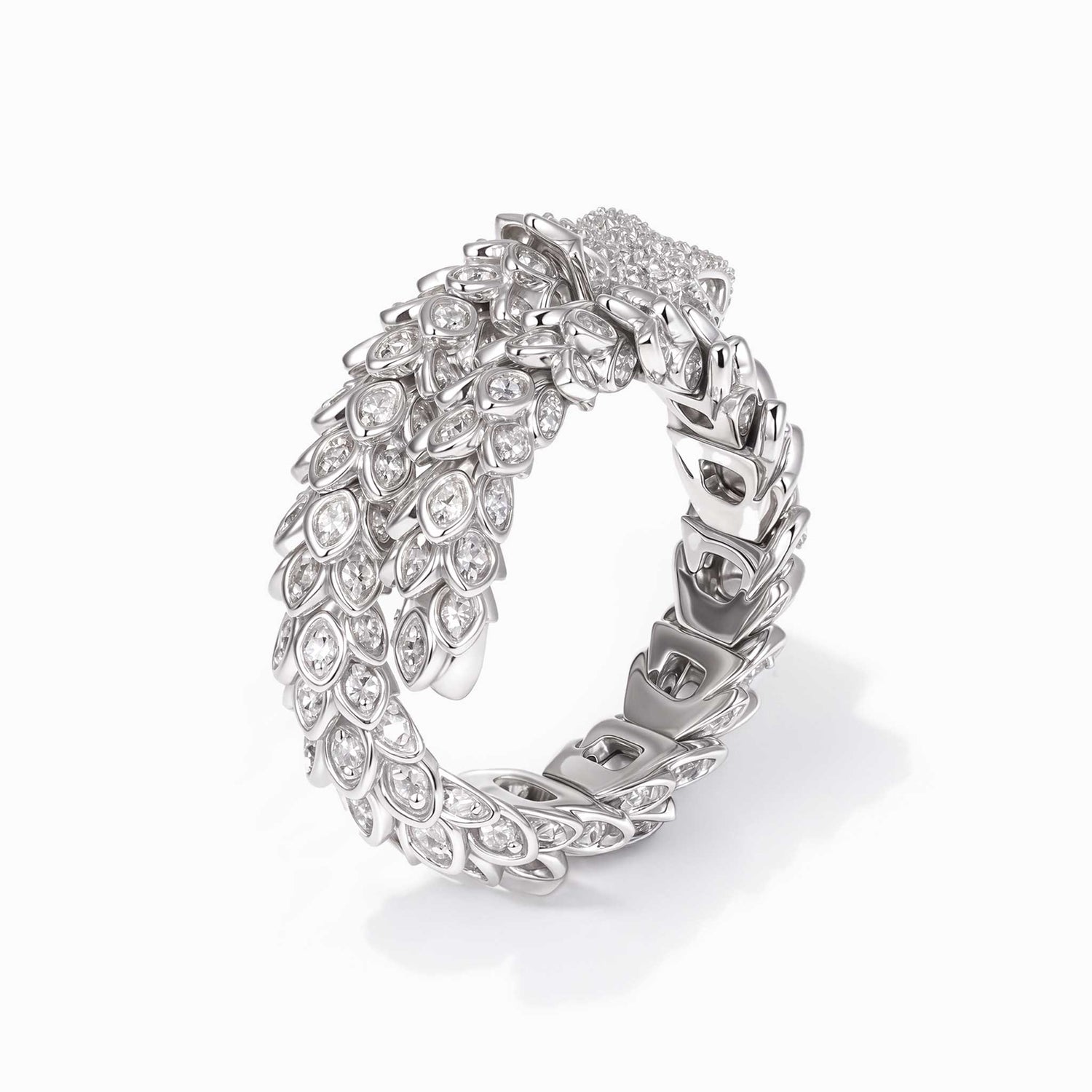 1.83ct Natural Diamond Dragon Ring 18K Gold - JewelryandStore