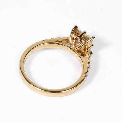 0.88ct.tw. Yellow Diamond Engagement Ring in 18K Gold - JewelryAndStore