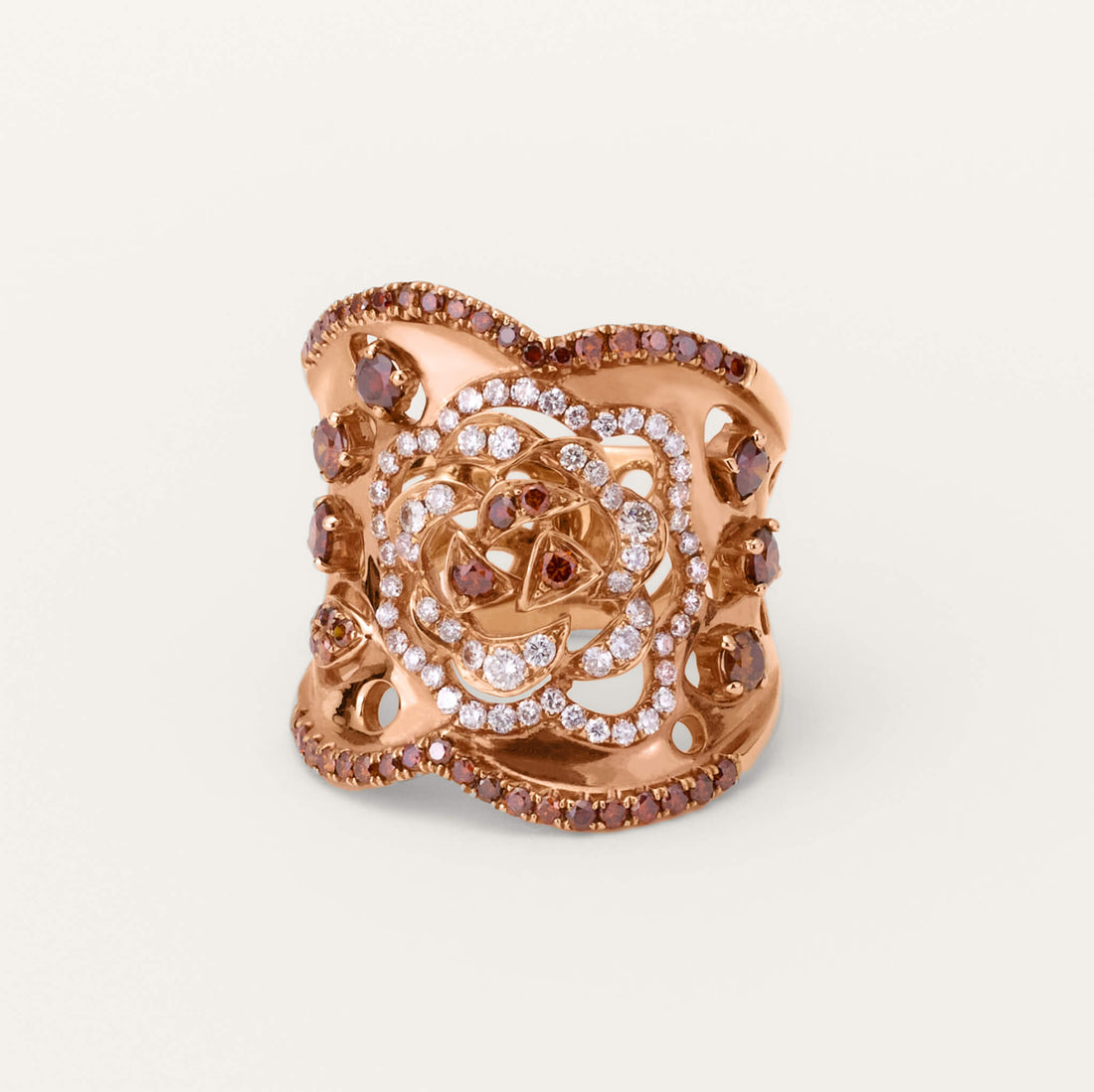 18K Gold Midnight Rose Diamond Ring - Jewelry And Store