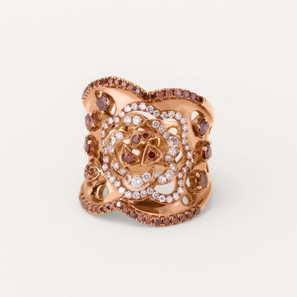 18K Gold Midnight Rose Diamond Ring - Jewelry And Store