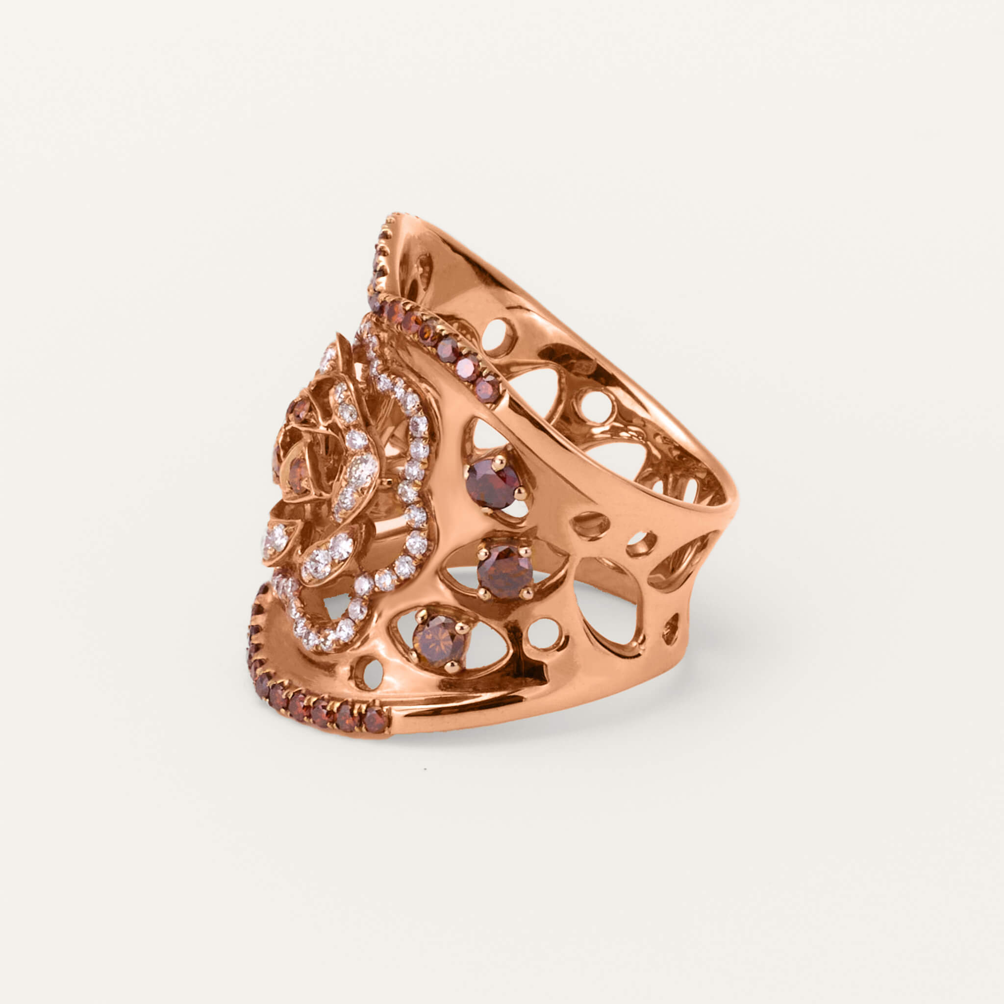 18K Gold Midnight Rose Diamond Ring - Jewelry And Store