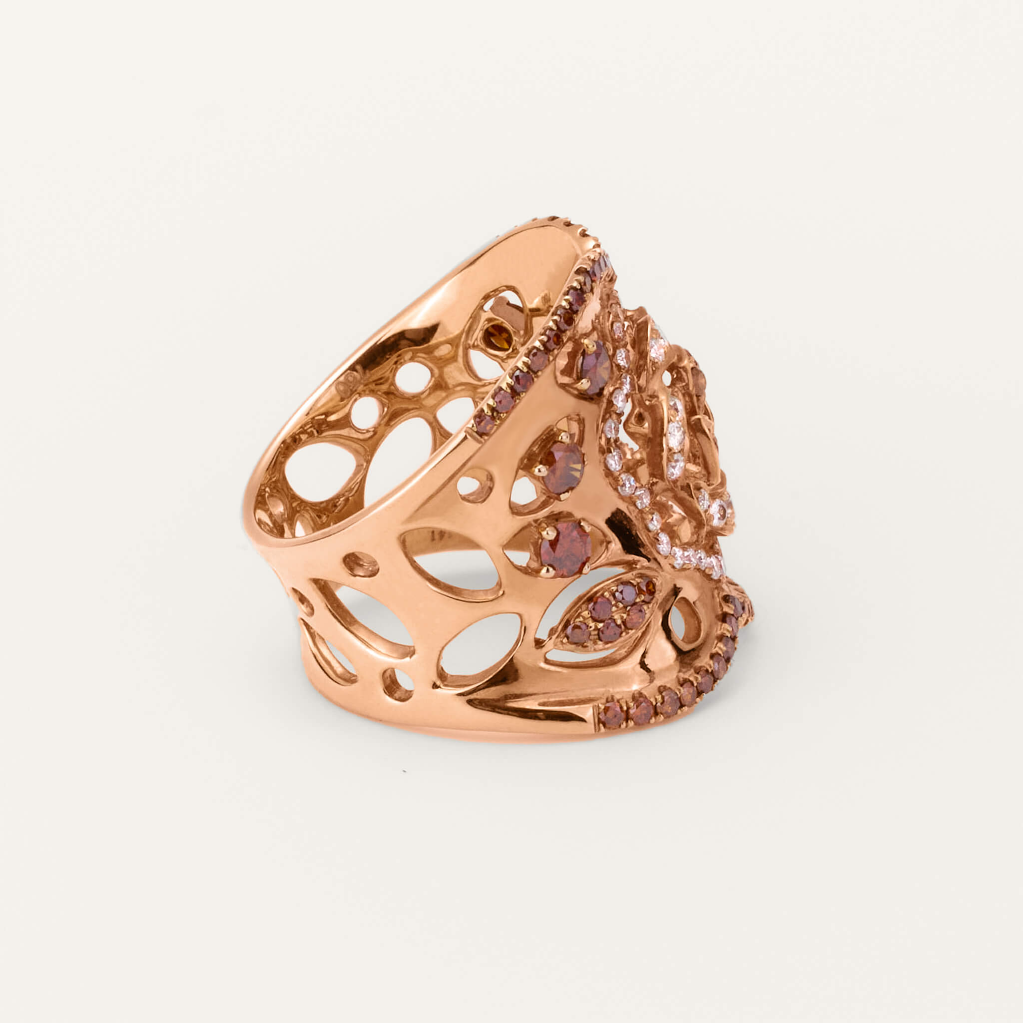 18K Gold Midnight Rose Diamond Ring - Jewelry And Store