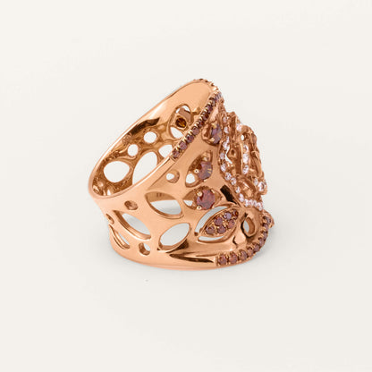 18K Gold Midnight Rose Diamond Ring - Jewelry And Store