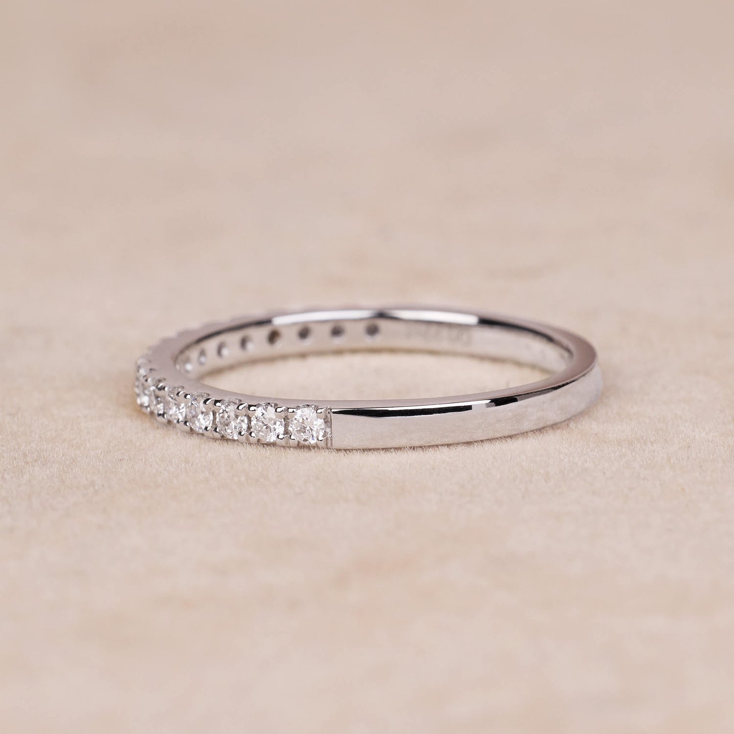 0.23 ct.tw. Stackable Half - Eternity Diamond Band Ring in 18K Gold - Jewelry And Store