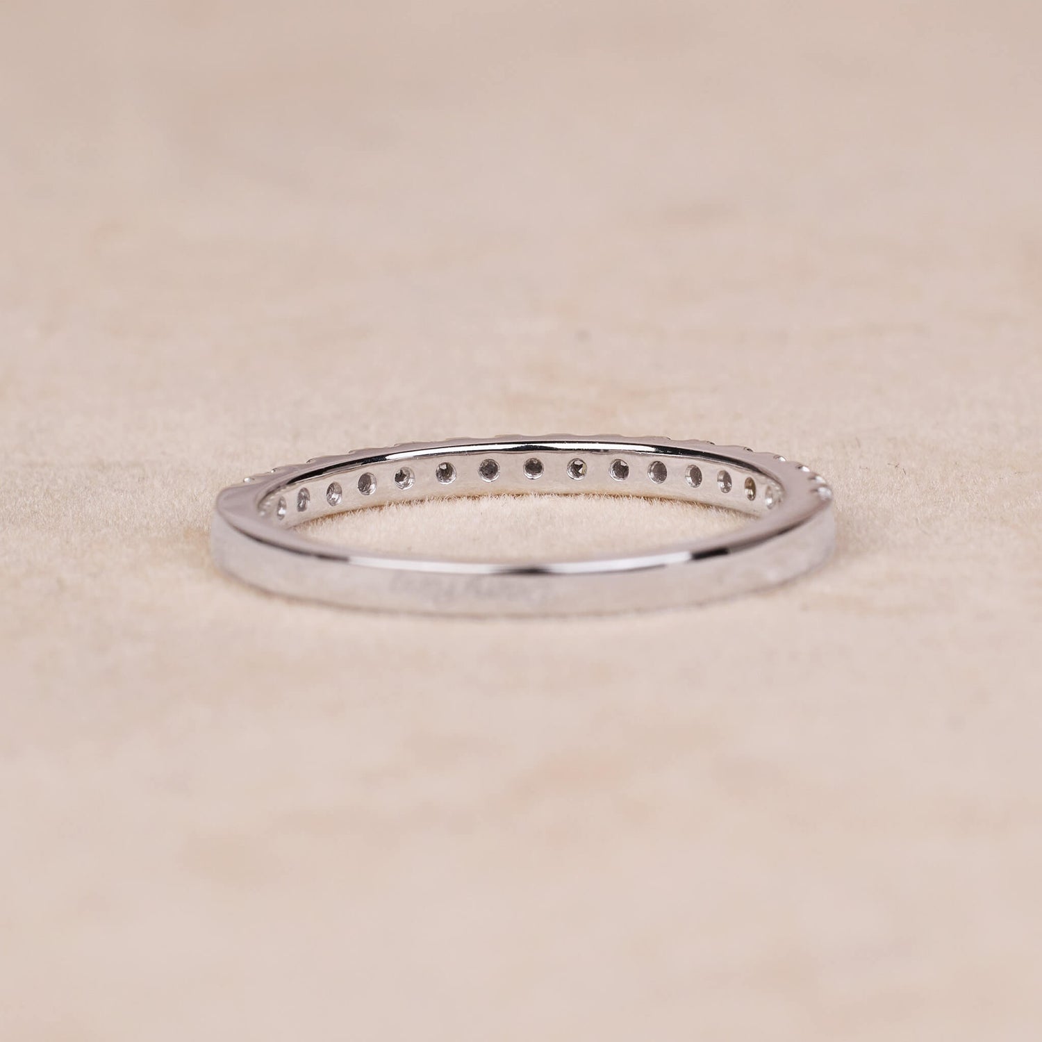 0.23 ct.tw. Stackable Half - Eternity Diamond Band Ring in 18K Gold - Jewelry And Store