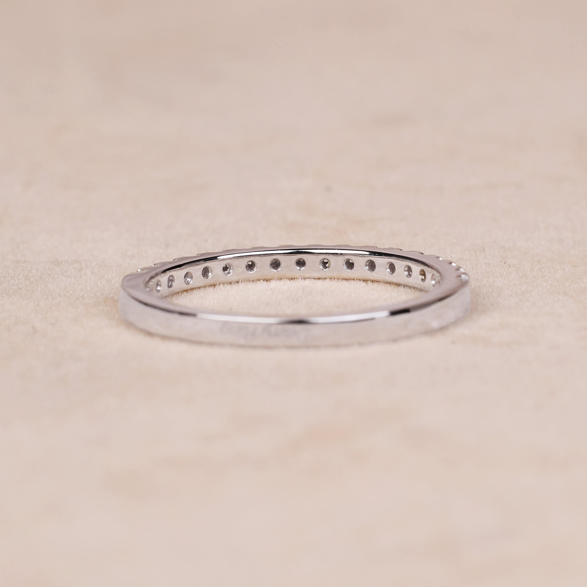 0.23 ct.tw. Stackable Half-Eternity Diamond Band Ring in 18K Gold