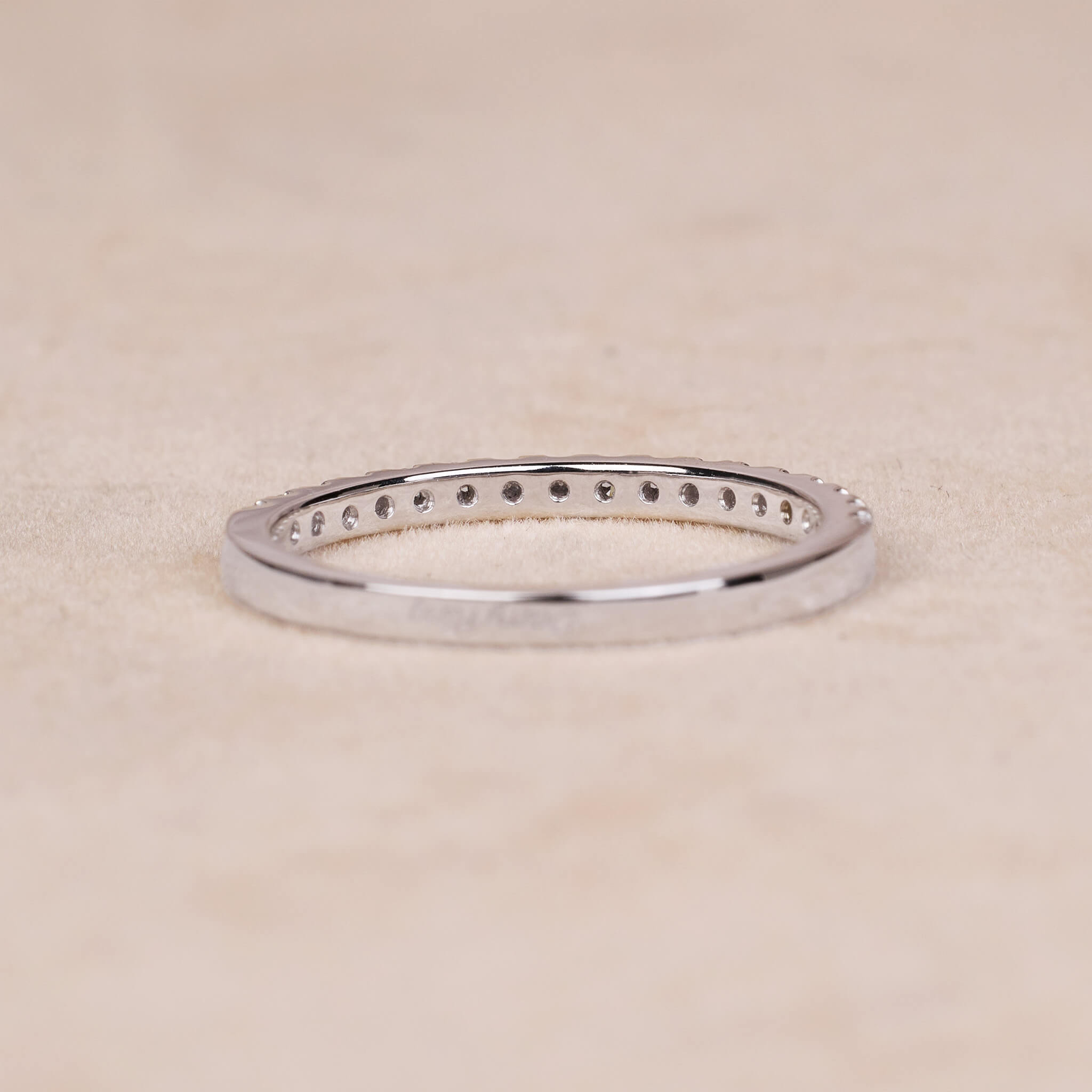 0.23 ct.tw. Stackable Half - Eternity Diamond Band Ring in 18K Gold - Jewelry And Store