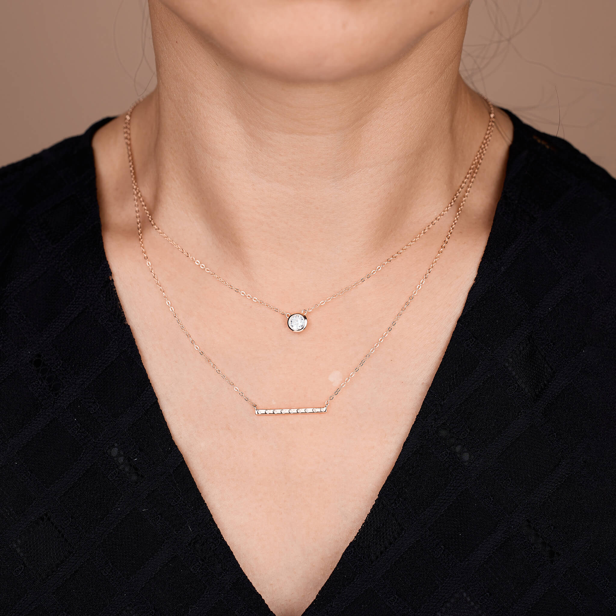 925 Silver Double Layered necklace - Jewelry And Store