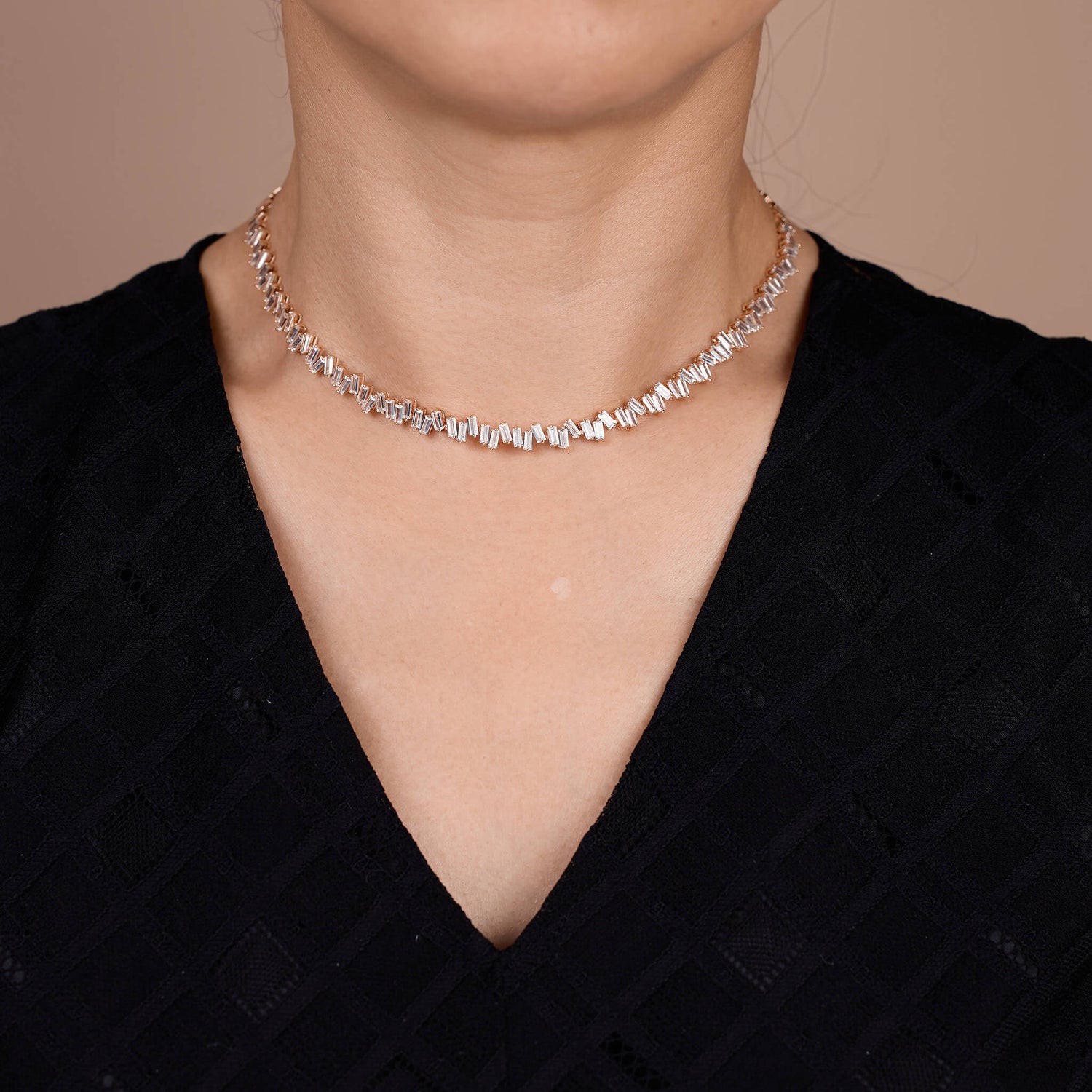 925 Silver Diamond Tennis Necklace