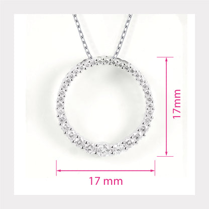 18K White Gold Pendant with Natural Diamonds - JewelryAndStore