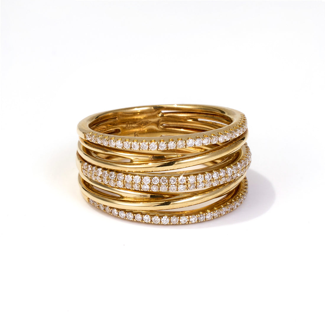 14K Gold Diamond Statement Ring - Jewelry And Store