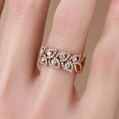 1.16ct.tw. Vintage - inspired Diamond Filigree Ring in 14K Gold - JewelryAndStore