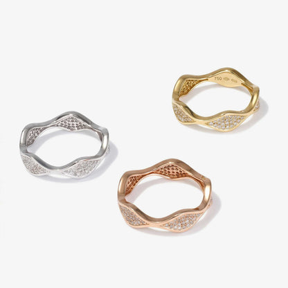 1.06ct Natural Diamond 3-in-1 Convertible Stackable Ring 14K Gold - JewelryandStore