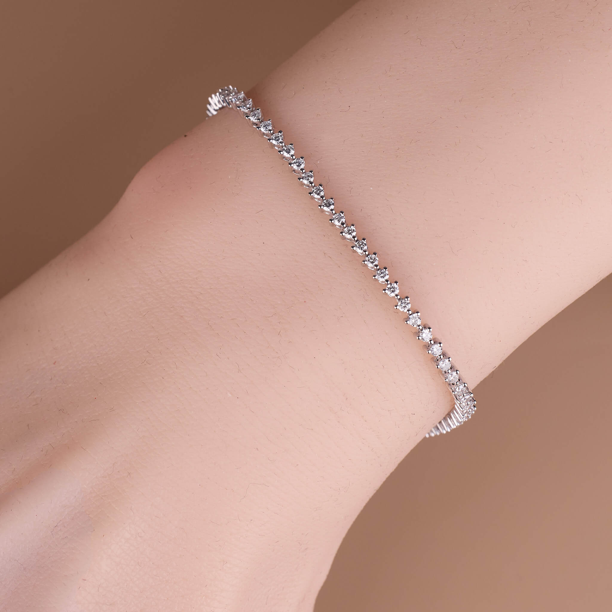 1.12ct.tw. Diamond Bracelet in 18K Gold - Jewelry And Store