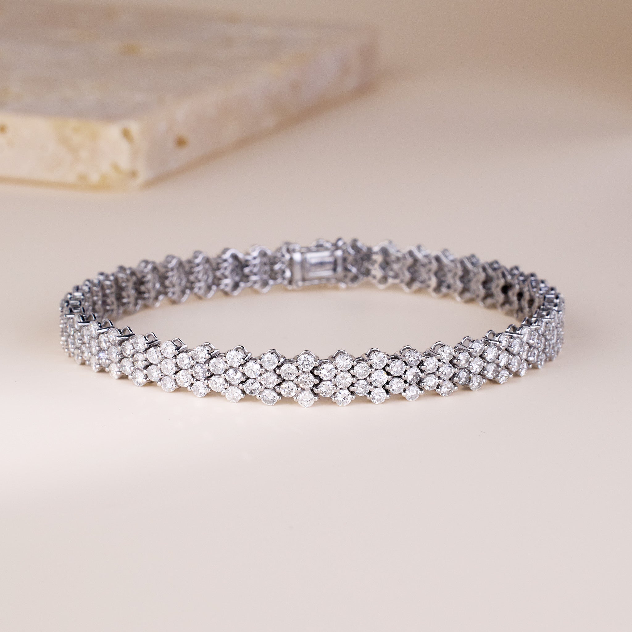 7.61ct.tw. Diamond Bracelet in 18K Gold - Jewelry And Store