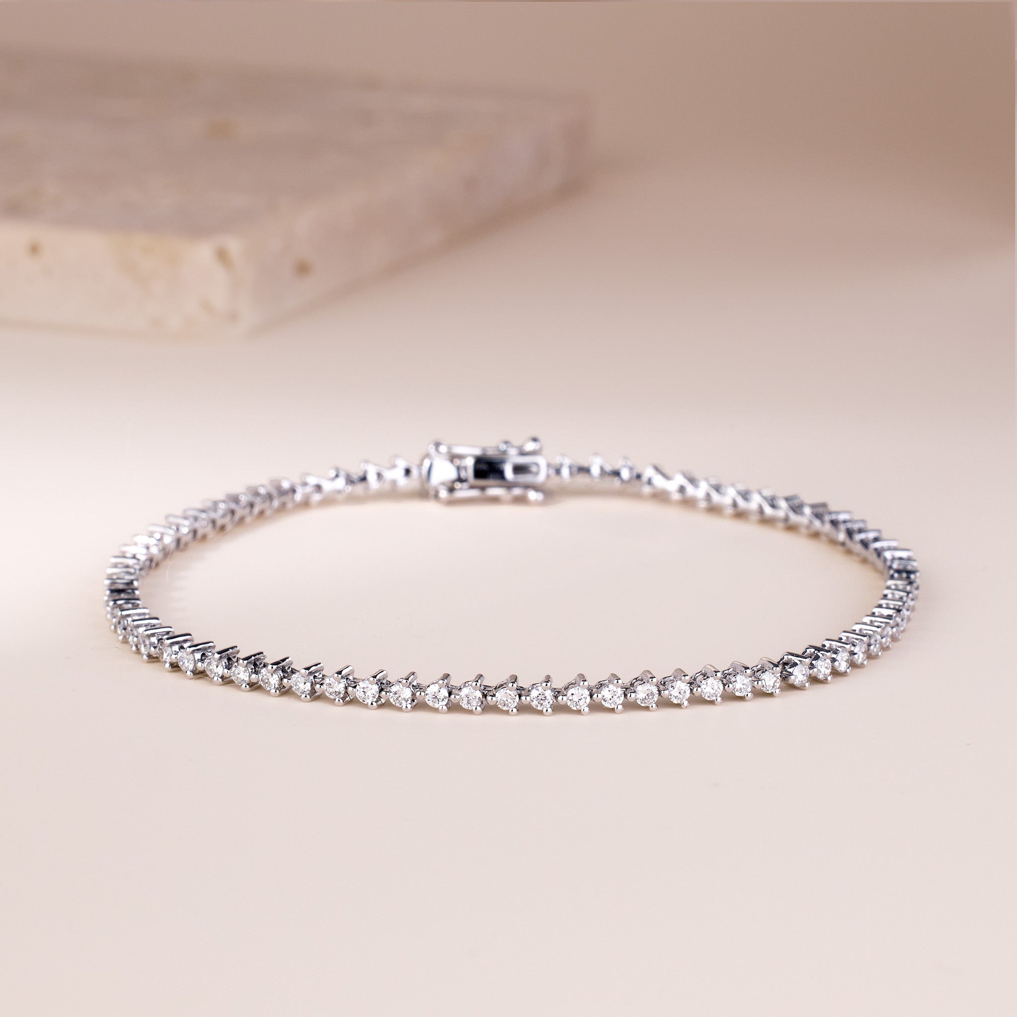 1.12ct.tw. Diamond Bracelet in 18K Gold - Jewelry And Store