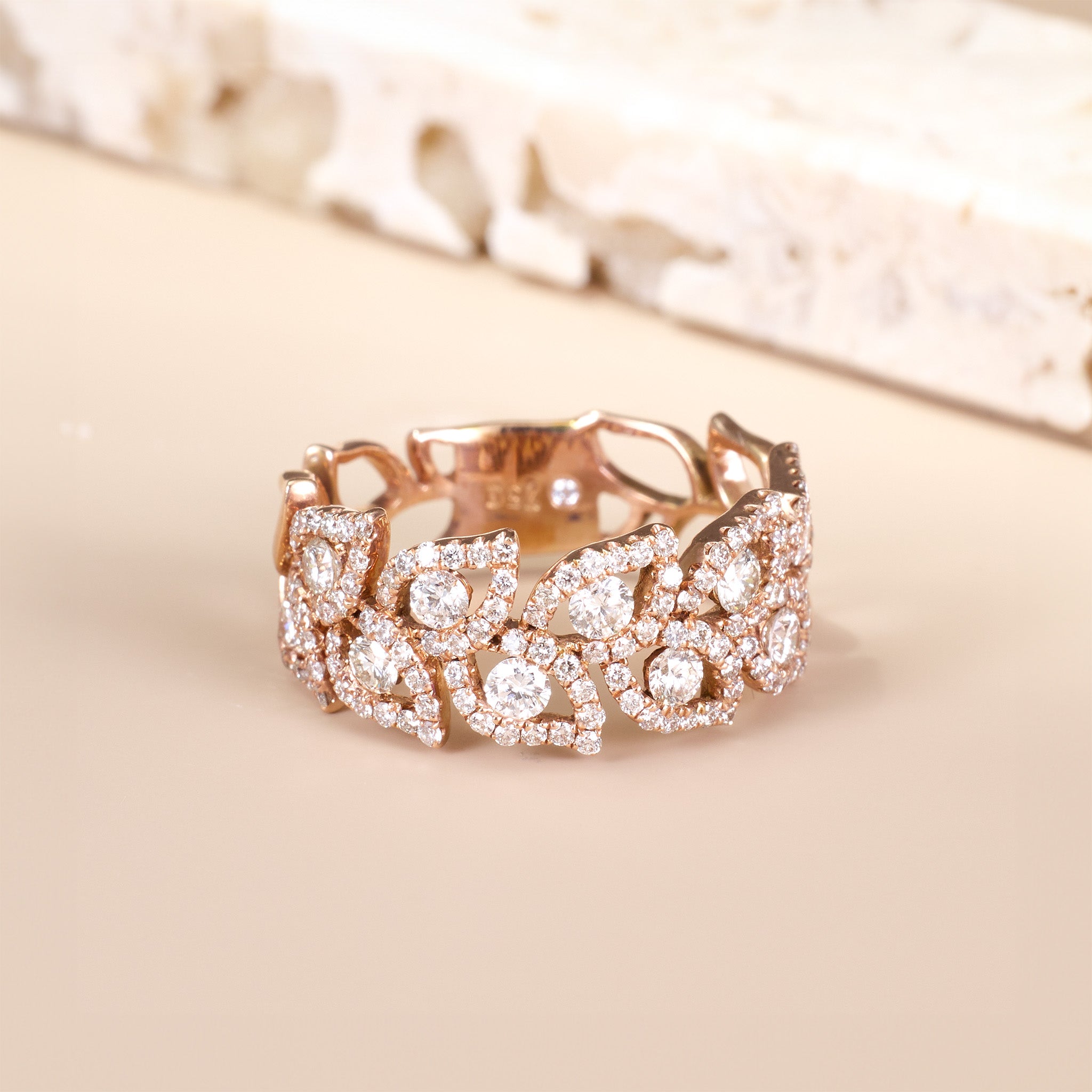 1.16ct.tw. Vintage - inspired Diamond Filigree Ring in 14K Gold - Jewelry And Store
