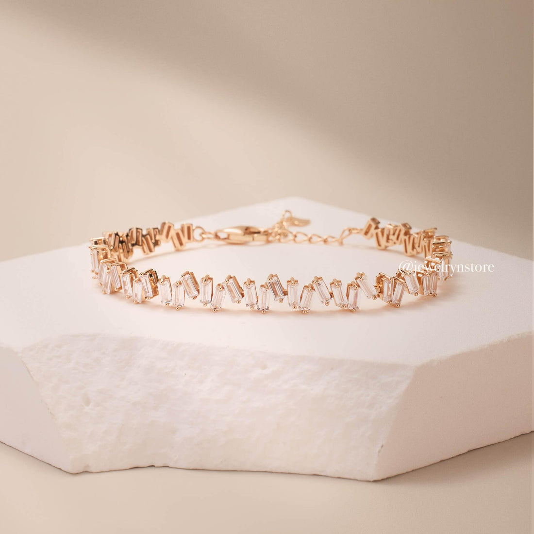 925 Silver Baguette Tennis Bracelet - Jewelry And Store