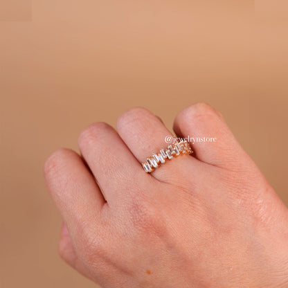 925 Silver Half-Eternity Ring