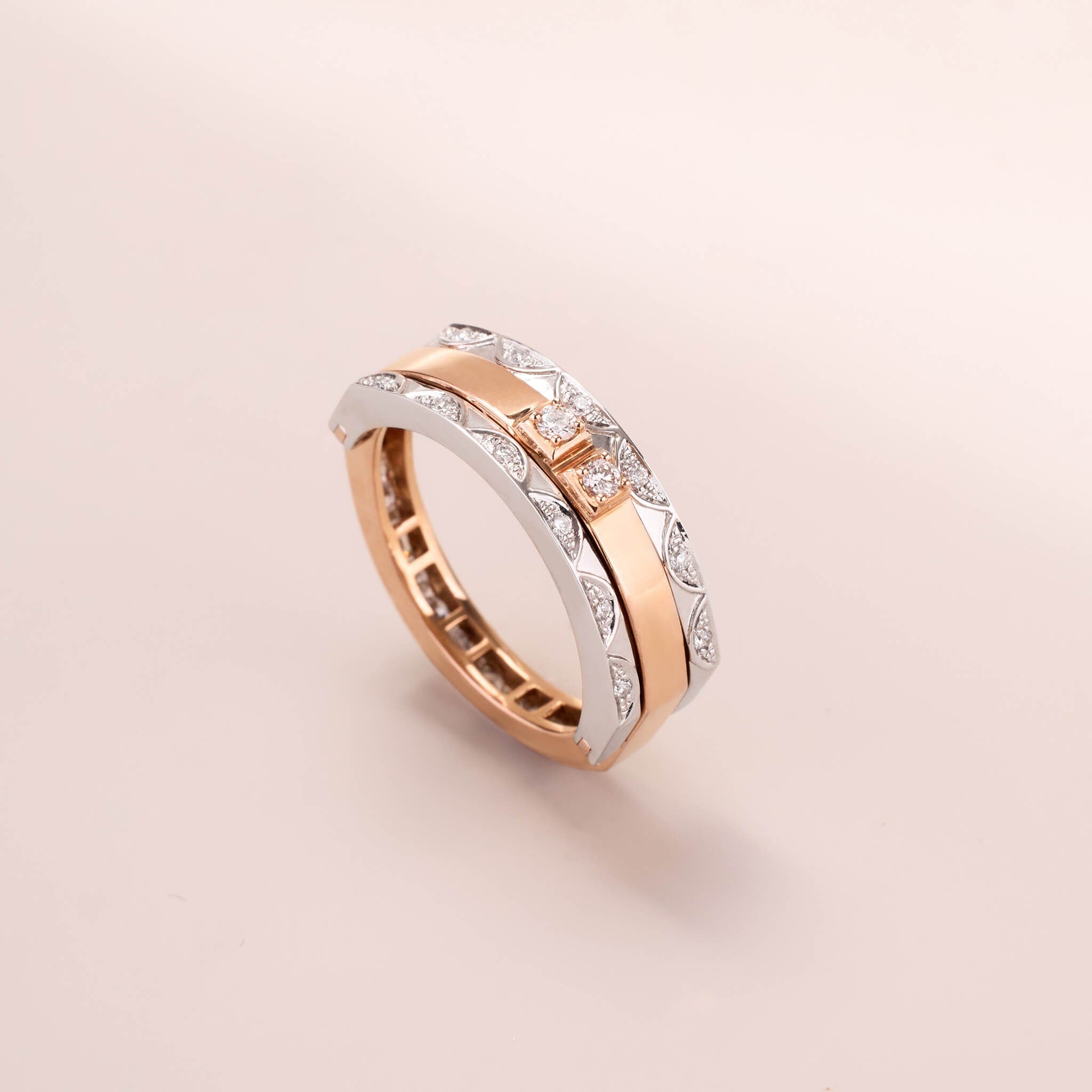 Two-Flips Diamond Ring（1 Rings with 6 Styles)