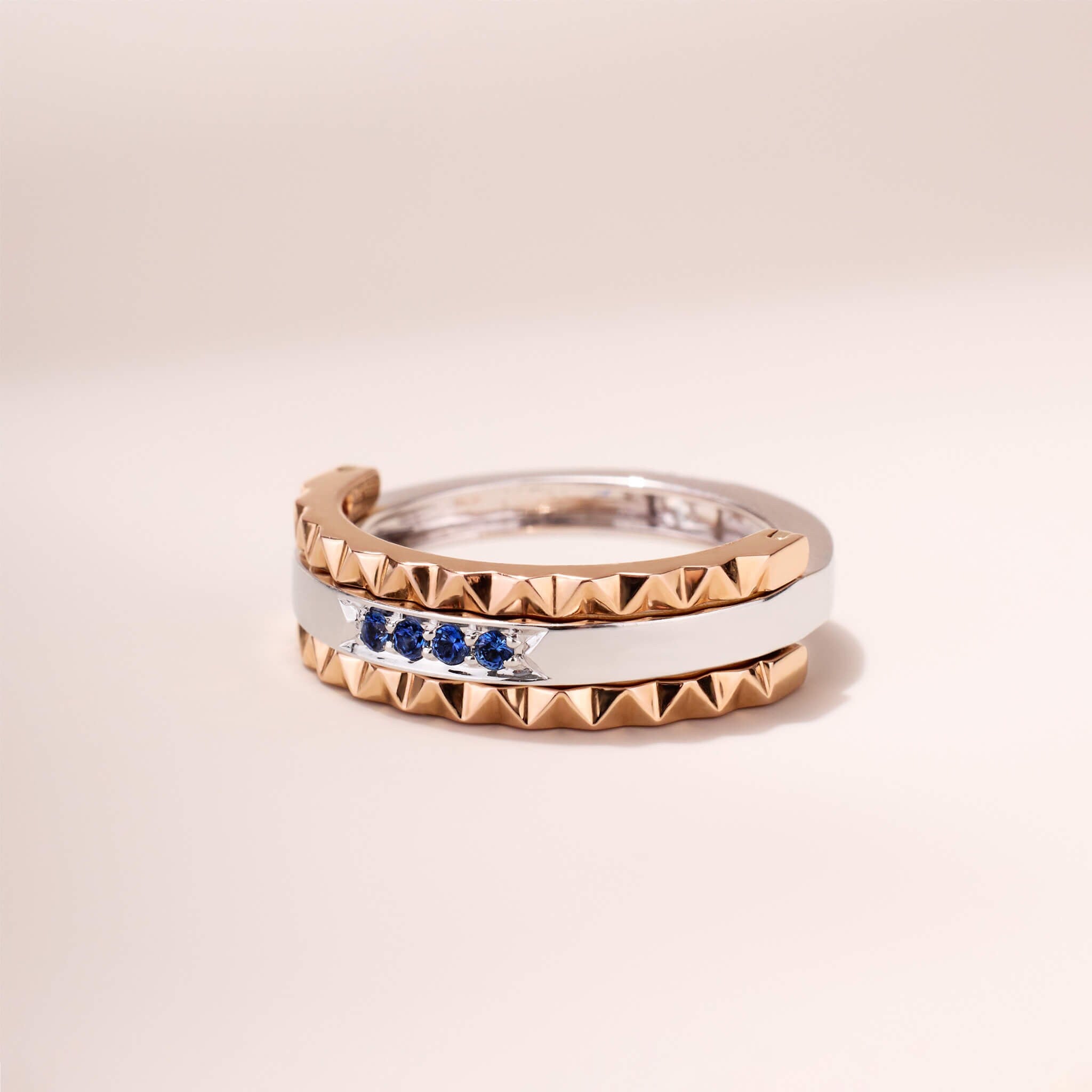 Two - Flips Diamond and Sapphire Ring（1 Rings with 6 Styles) - Jewelry And Store