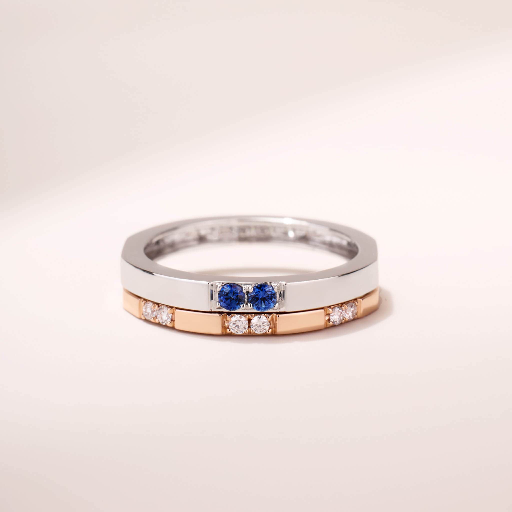 One - Flip Diamond and Sapphire Ring（1 Rings with 4 Styles) - Jewelry And Store