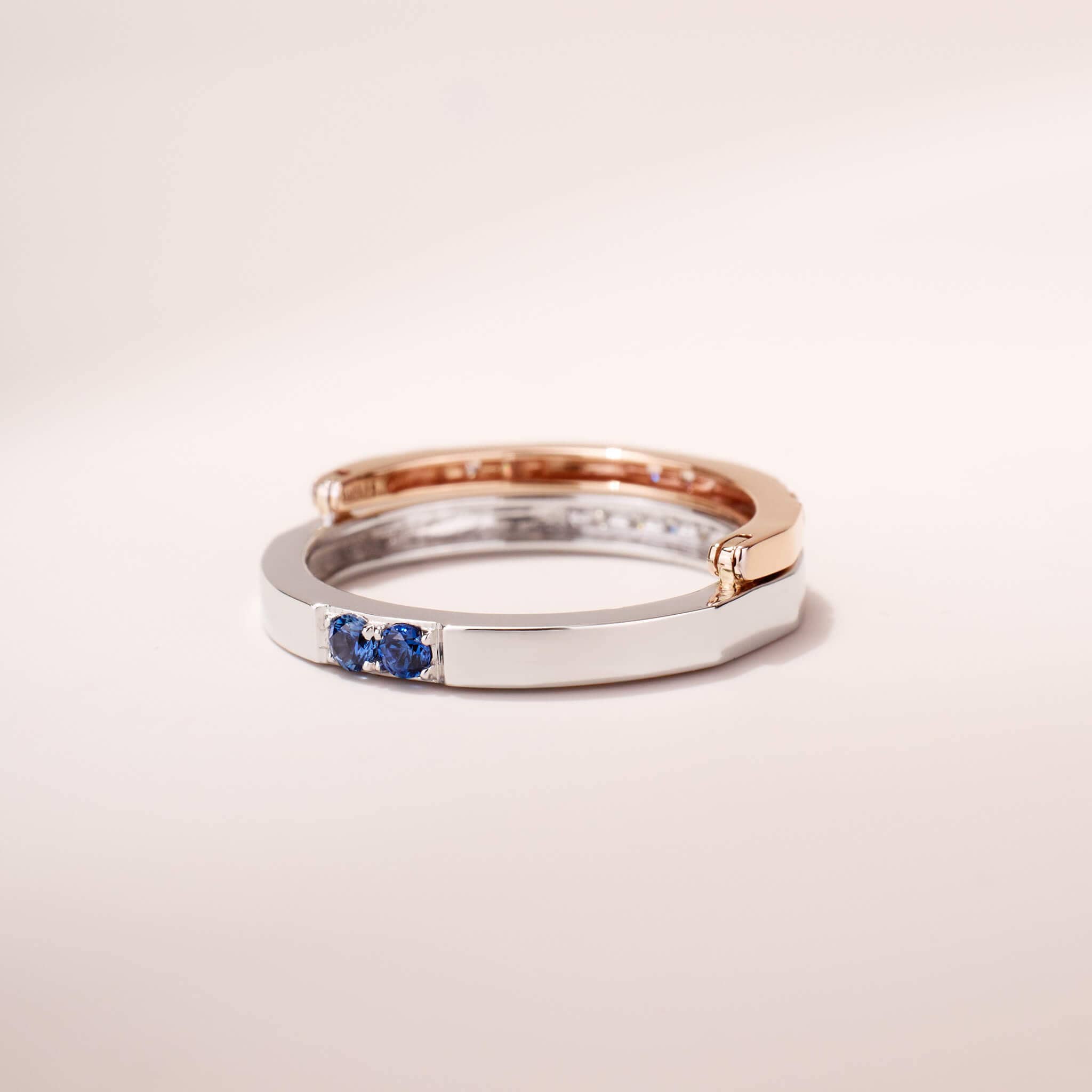 One - Flip Diamond and Sapphire Ring（1 Rings with 4 Styles) - Jewelry And Store