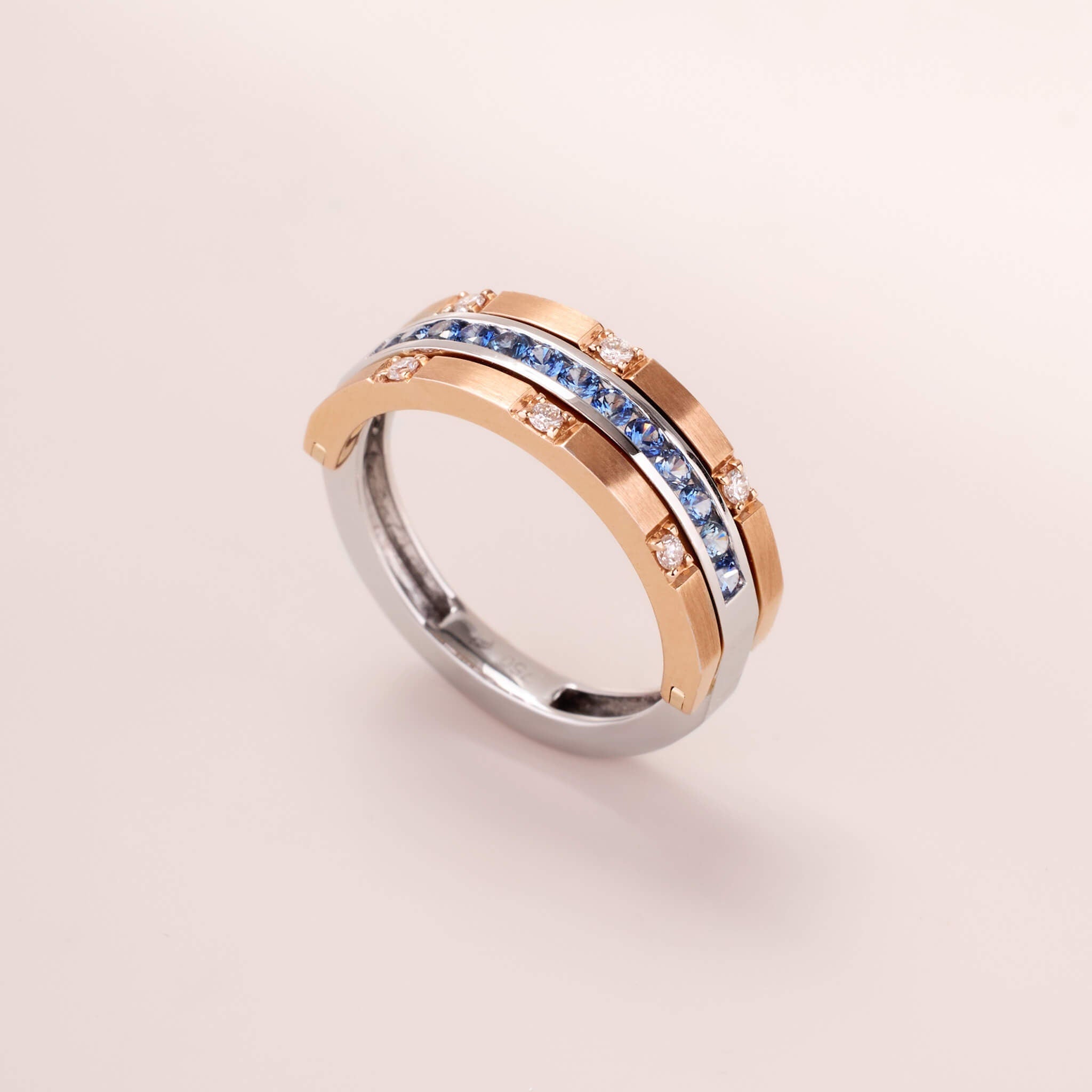 Two - Flips Diamond and Sapphire Ring（1 Rings with 6 Styles) - Jewelry And Store