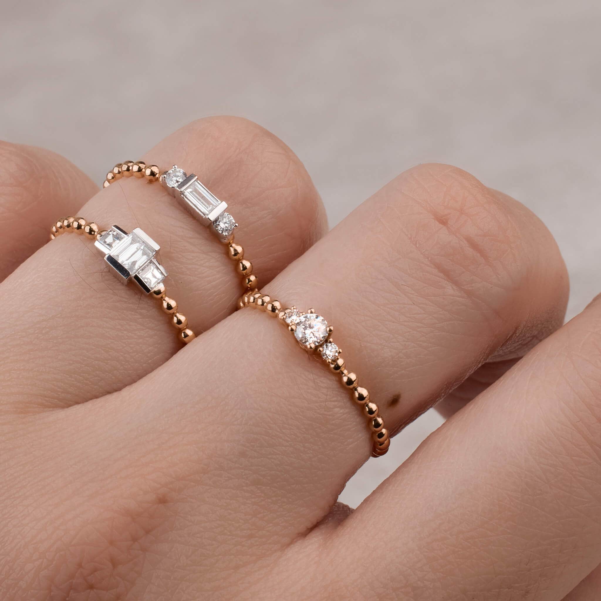 Baguette Diamond Ring in 18K Gold - Jewelry And Store