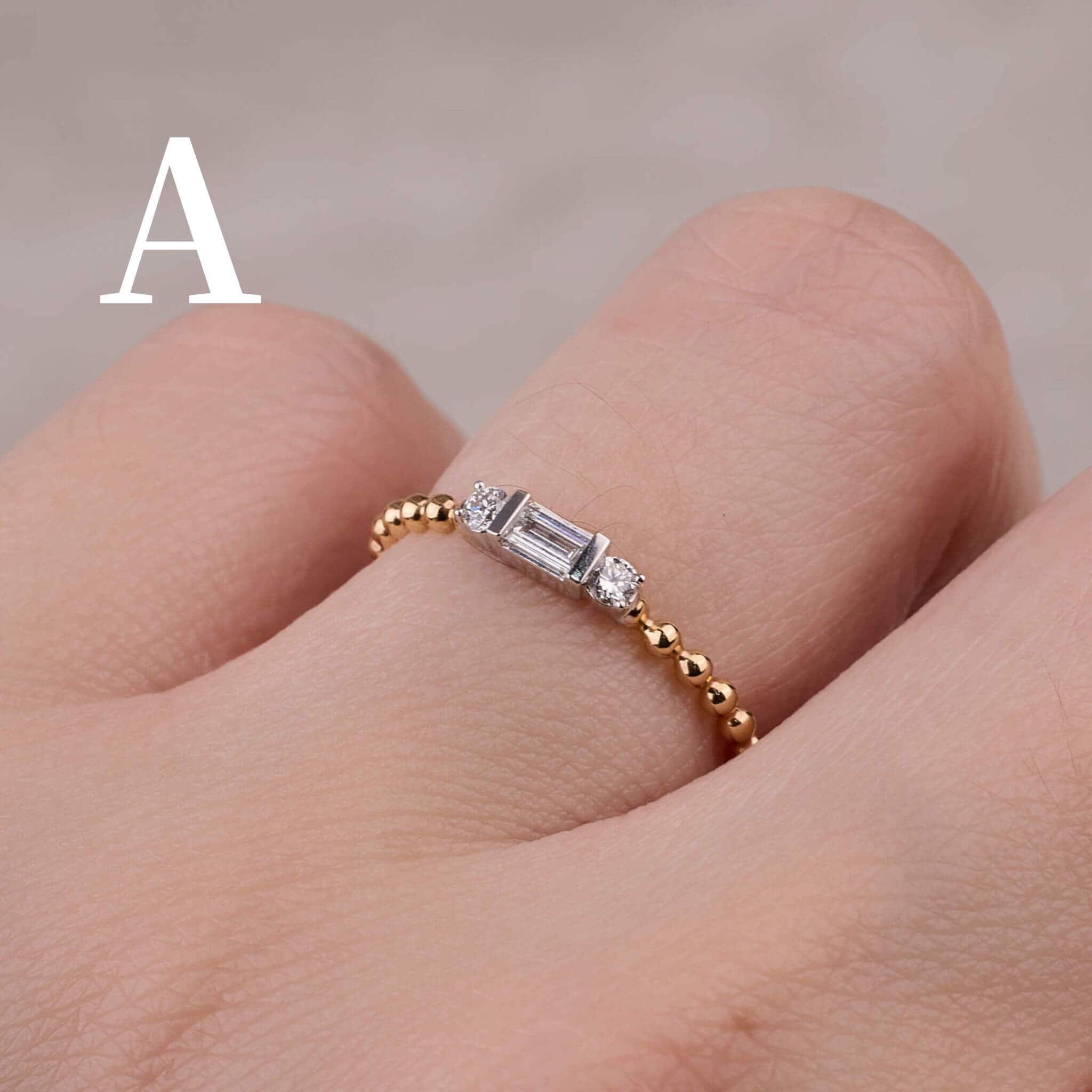 Baguette Diamond Ring in 18K Gold - Jewelry And Store