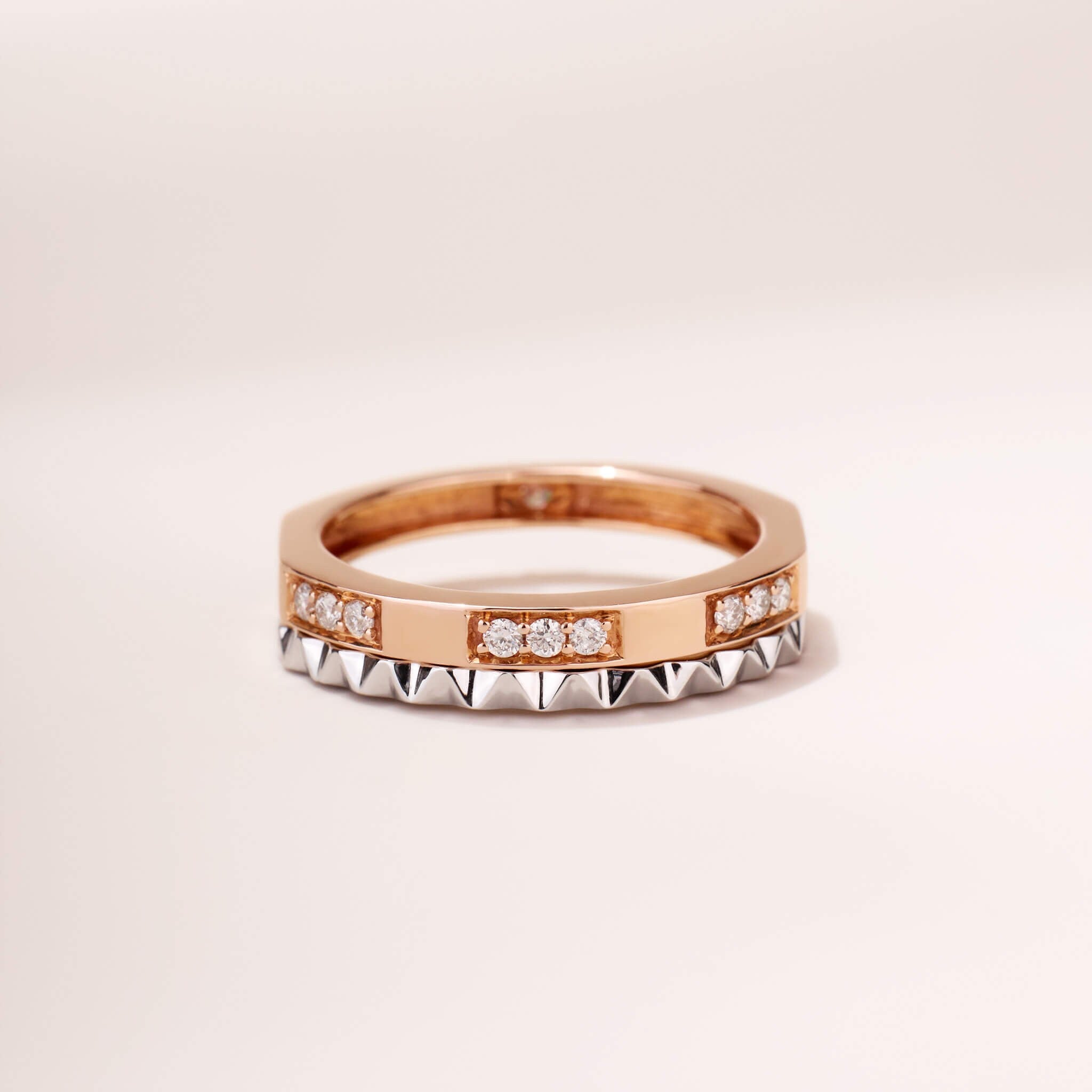 One - Flip Diamond and Sapphire Ring（1 Rings with 4 Styles) - Jewelry And Store