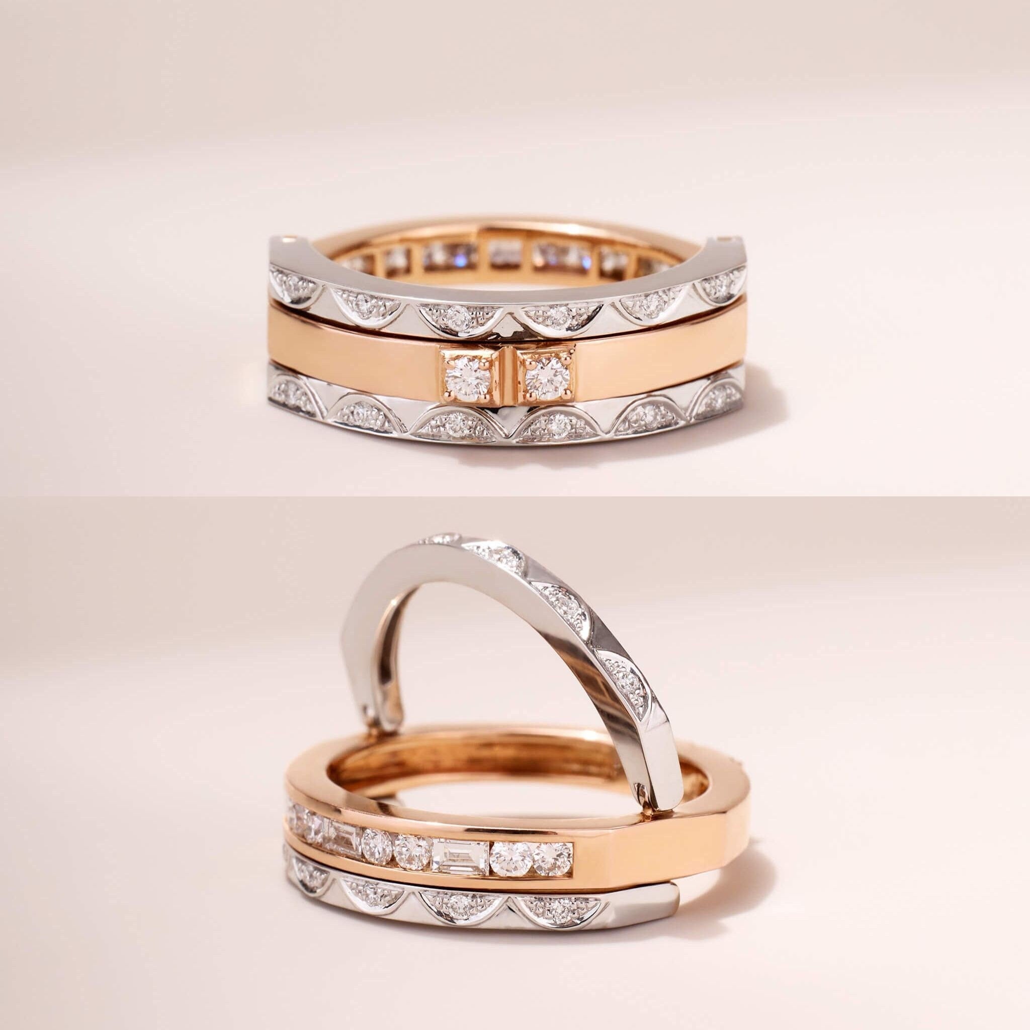 Two - Flips Diamond Ring（1 Rings with 6 Styles) - Jewelry And Store