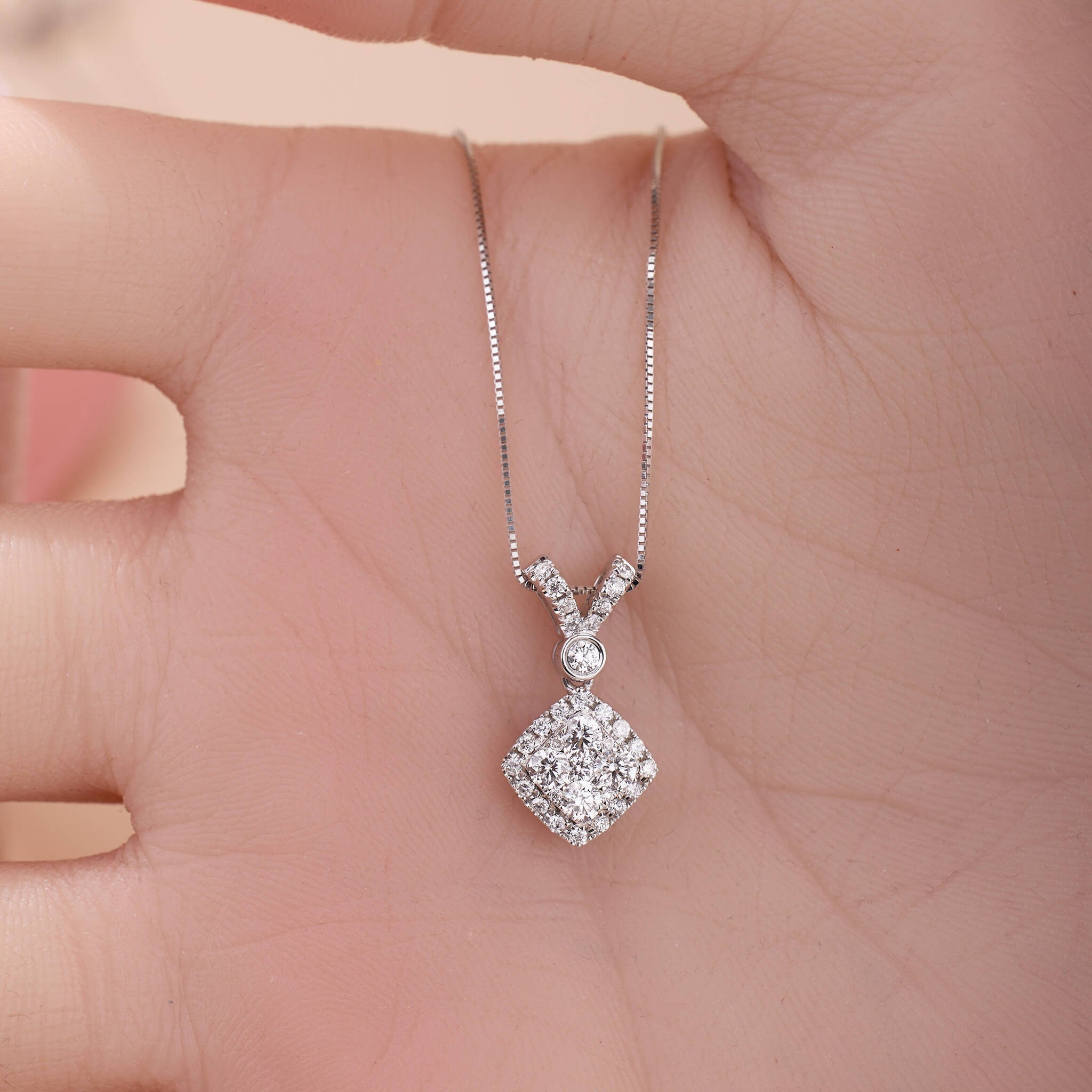 0.51 ct.tw. Natural Diamond Pendant in 14K Gold - Jewelry And Store