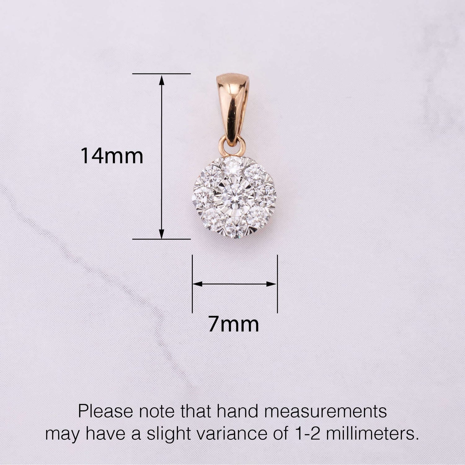 18K Gold Minimalist Natural Diamond Pendant - Jewelry And Store