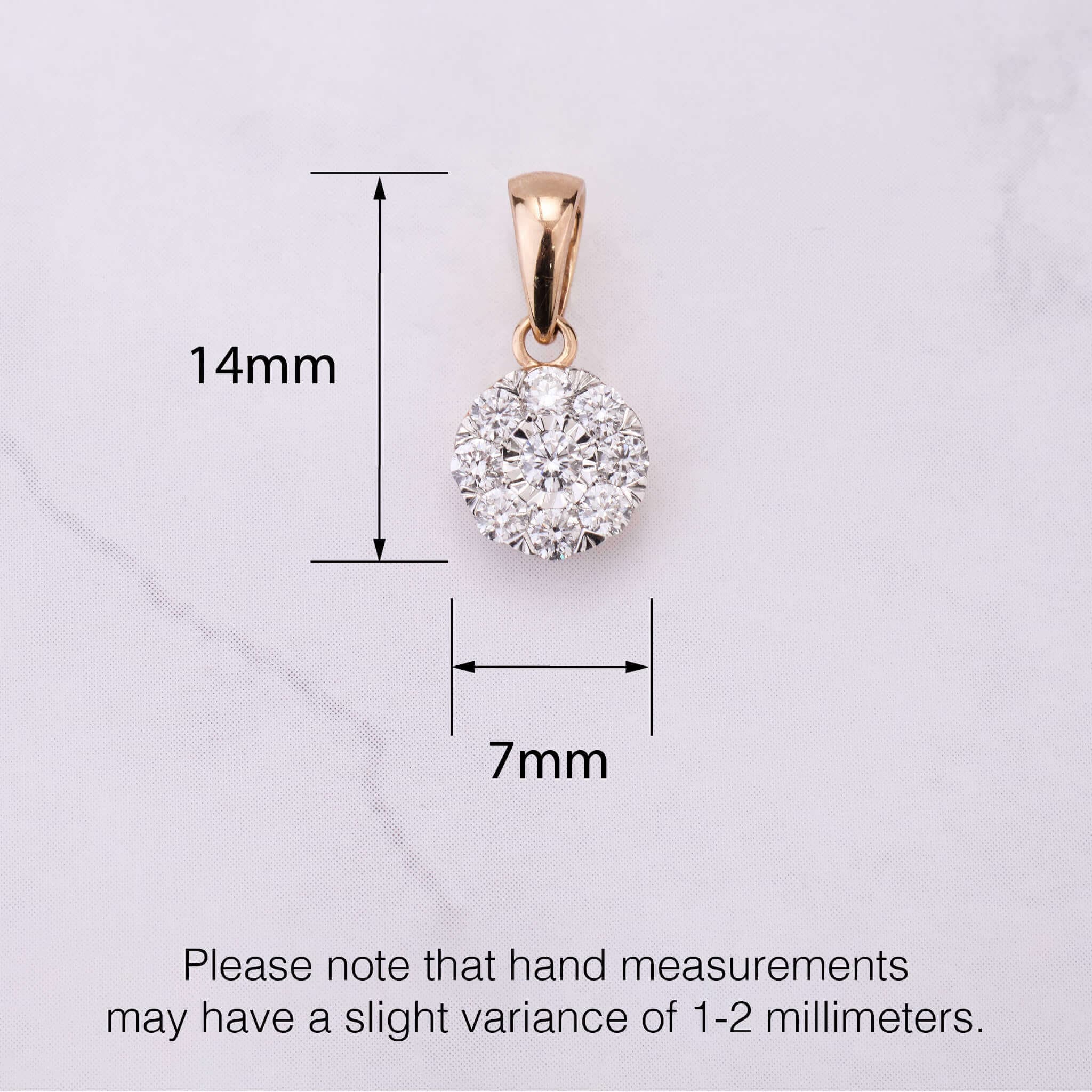 18K Gold Minimalist Natural Diamond Pendant - Jewelry And Store