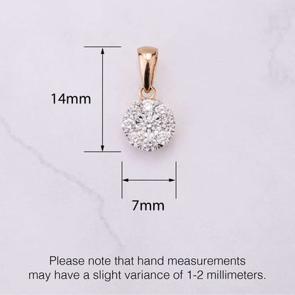 18K Gold Minimalist Natural Diamond Pendant - Jewelry And Store