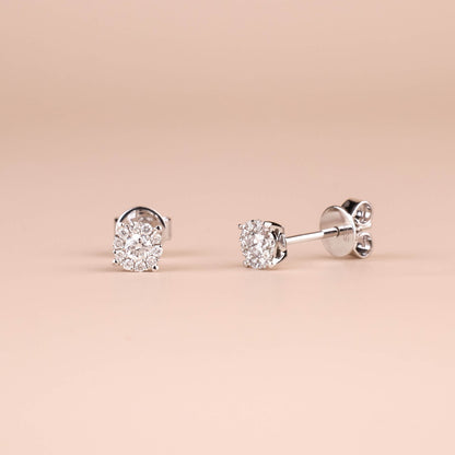 Classic Diamond Cluster Earrings - Jewelry And Store