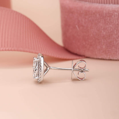 1.06 ct.tw. Diamond Halo Earrings - Jewelry And Store