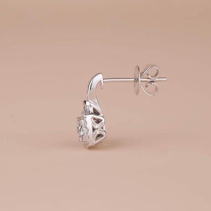 0.72 ct.tw. Diamond Square Cluster Earrings - Jewelry And Store