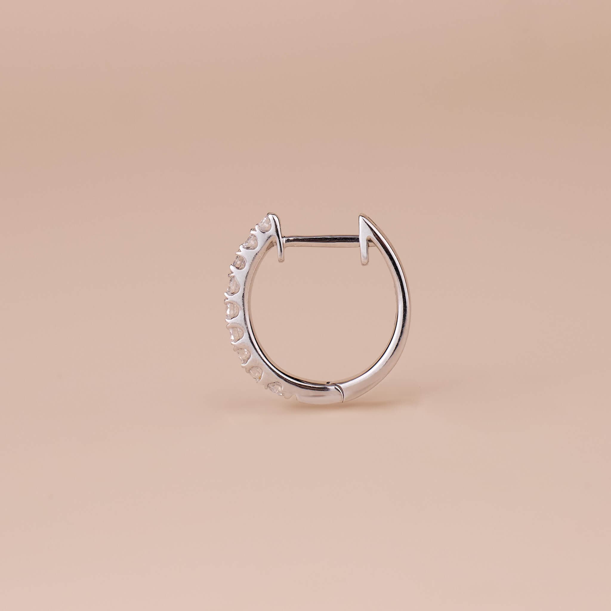 Classic Diamond Huggie Hoop Earrings - Jewelry And Store