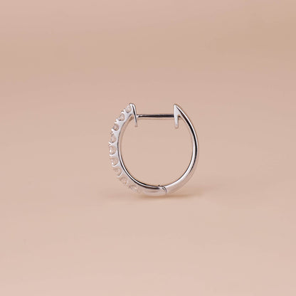 Classic Diamond Huggie Hoop Earrings - Jewelry And Store