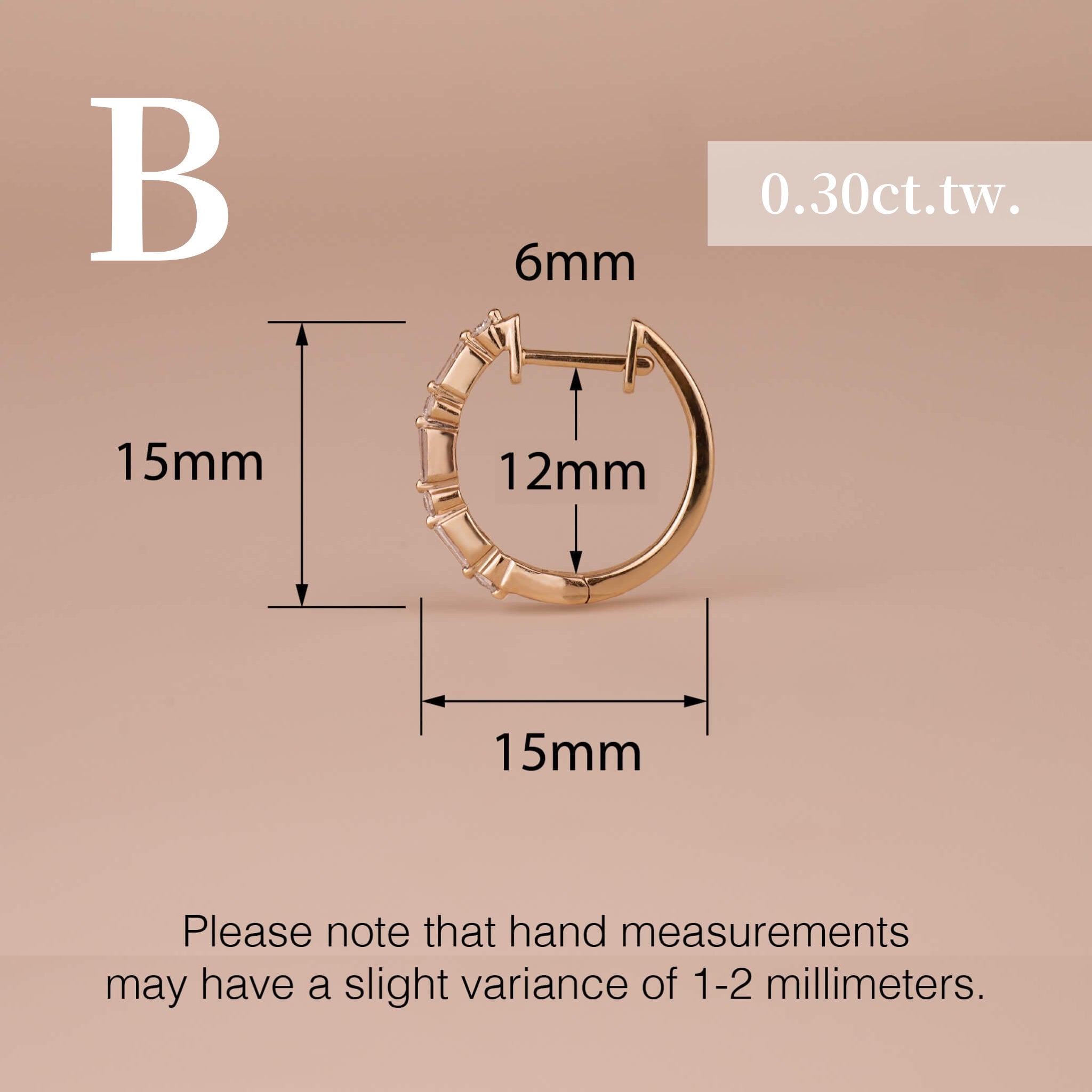 Classic Baugette Diamond Hoop Earrings - Jewelry And Store
