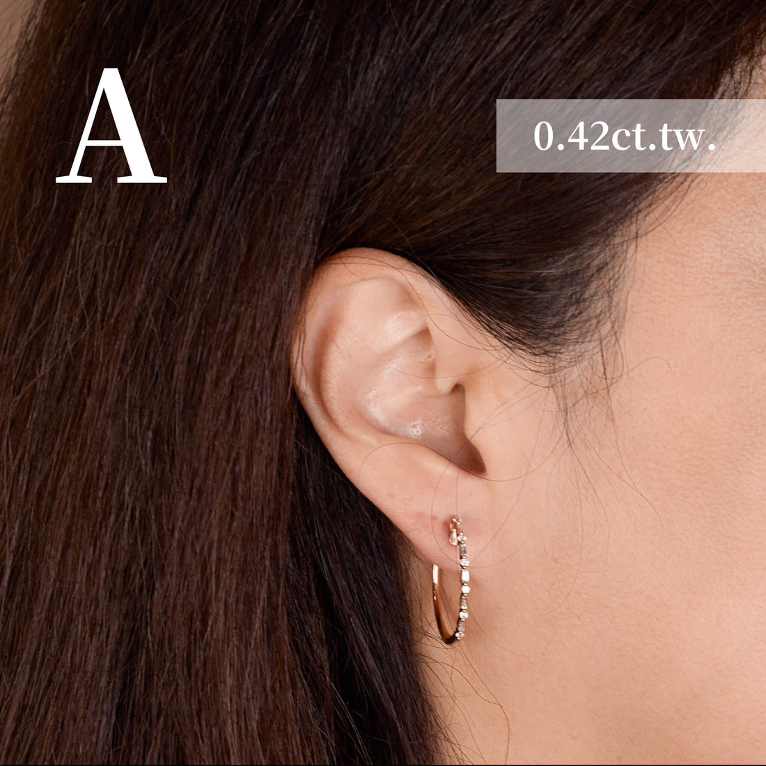 Classic Baugette Diamond Hoop Earrings - Jewelry And Store