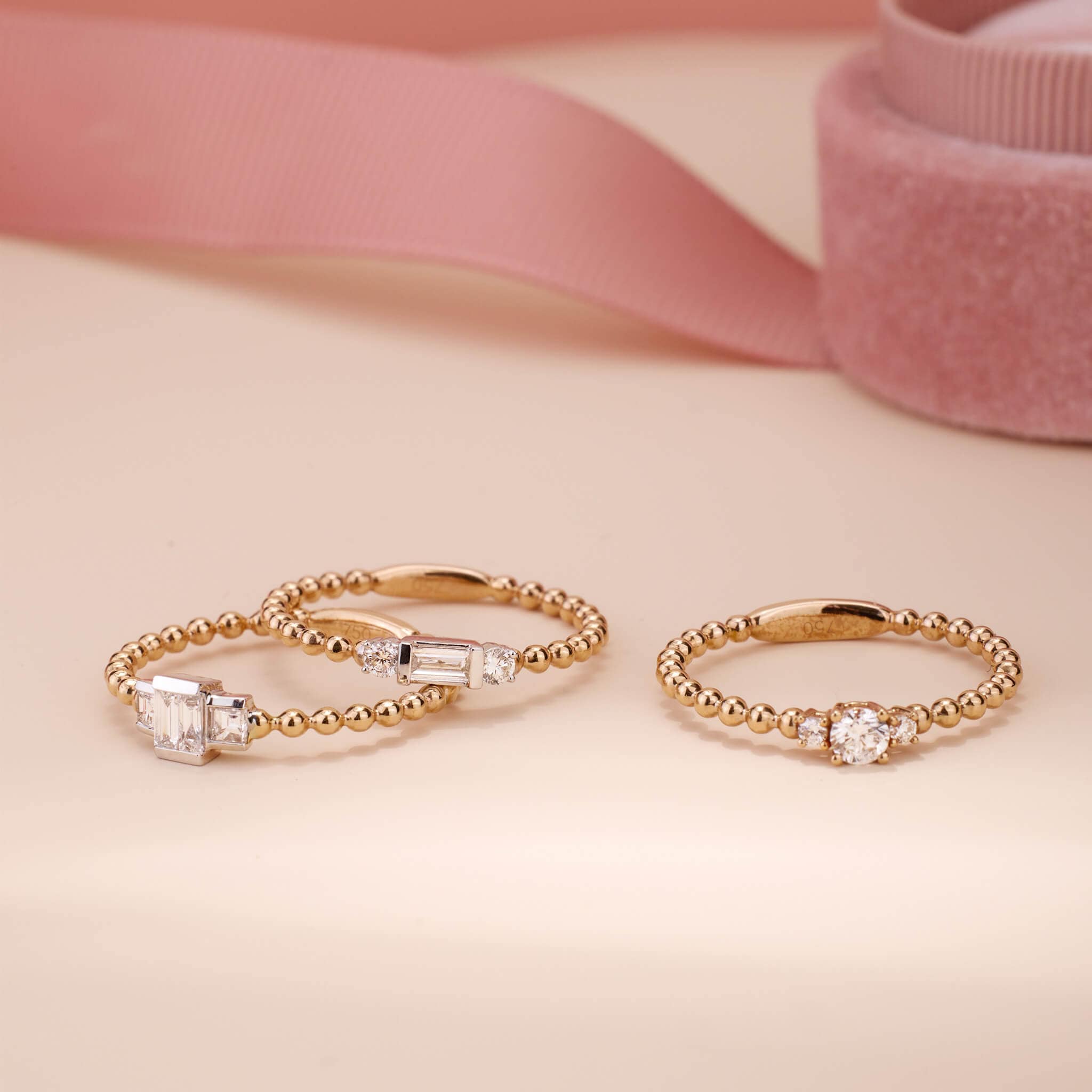 Baguette Diamond Ring in 18K Gold - Jewelry And Store