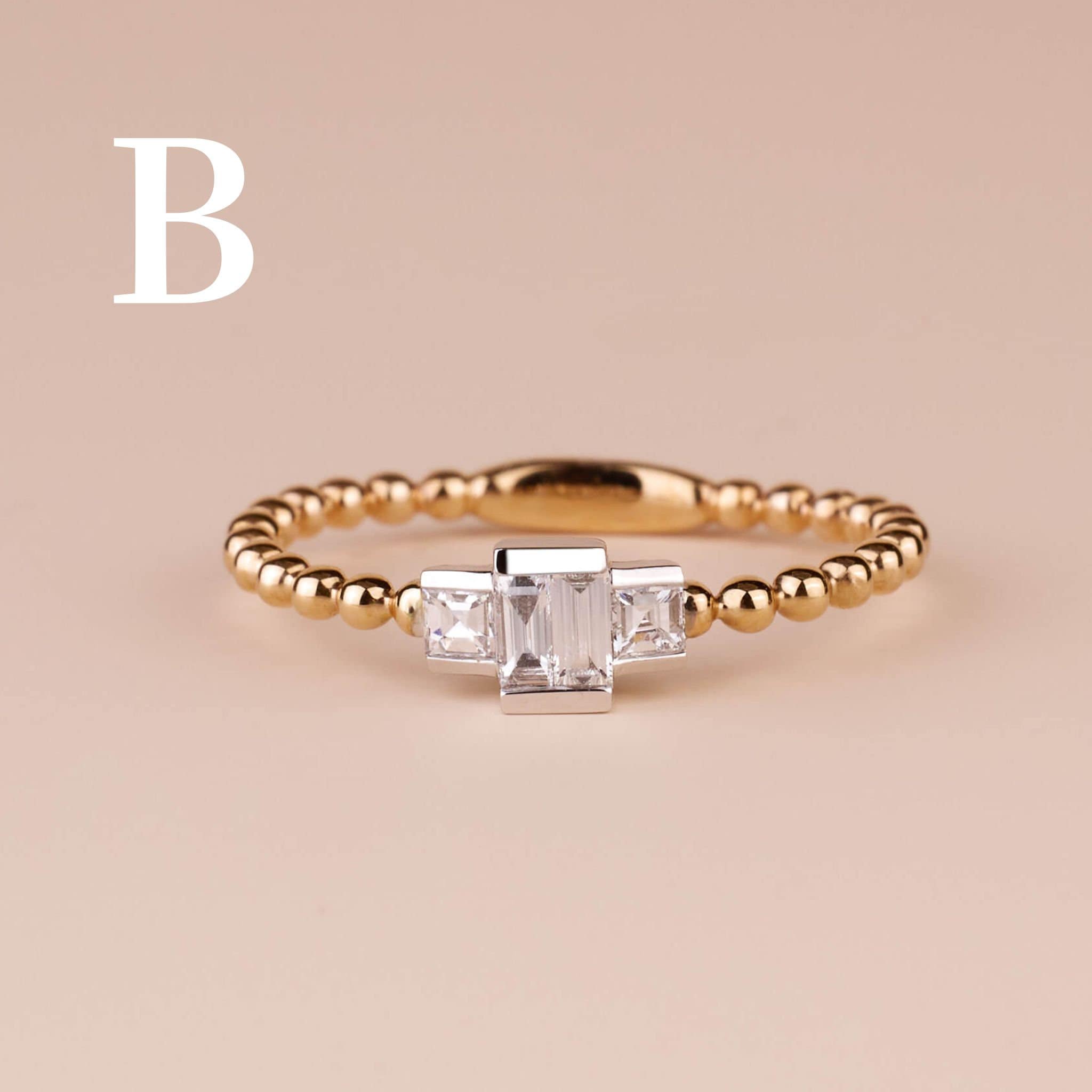 Baguette Diamond Ring in 18K Gold - Jewelry And Store