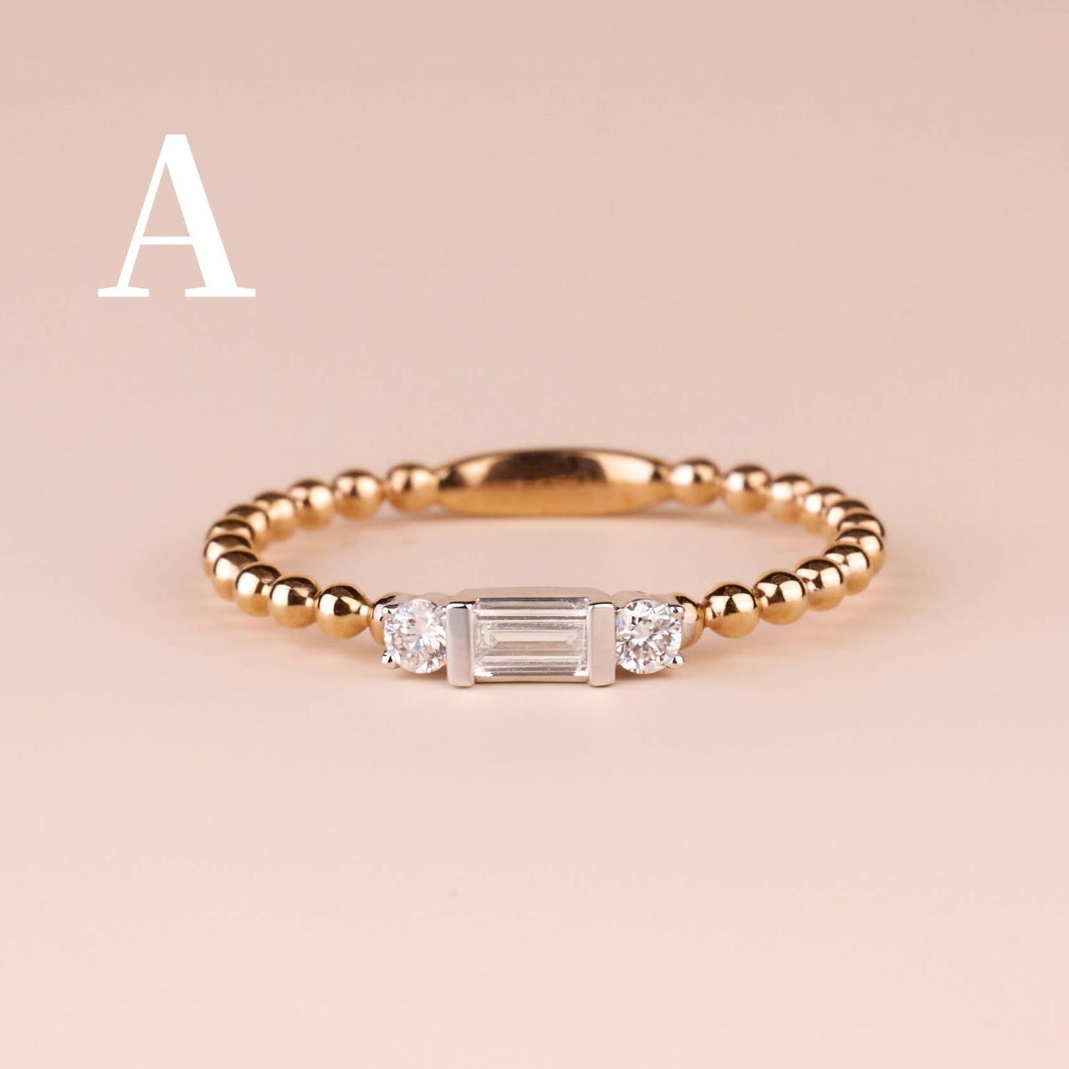 Baguette Diamond Ring in 18K Gold - Jewelry And Store