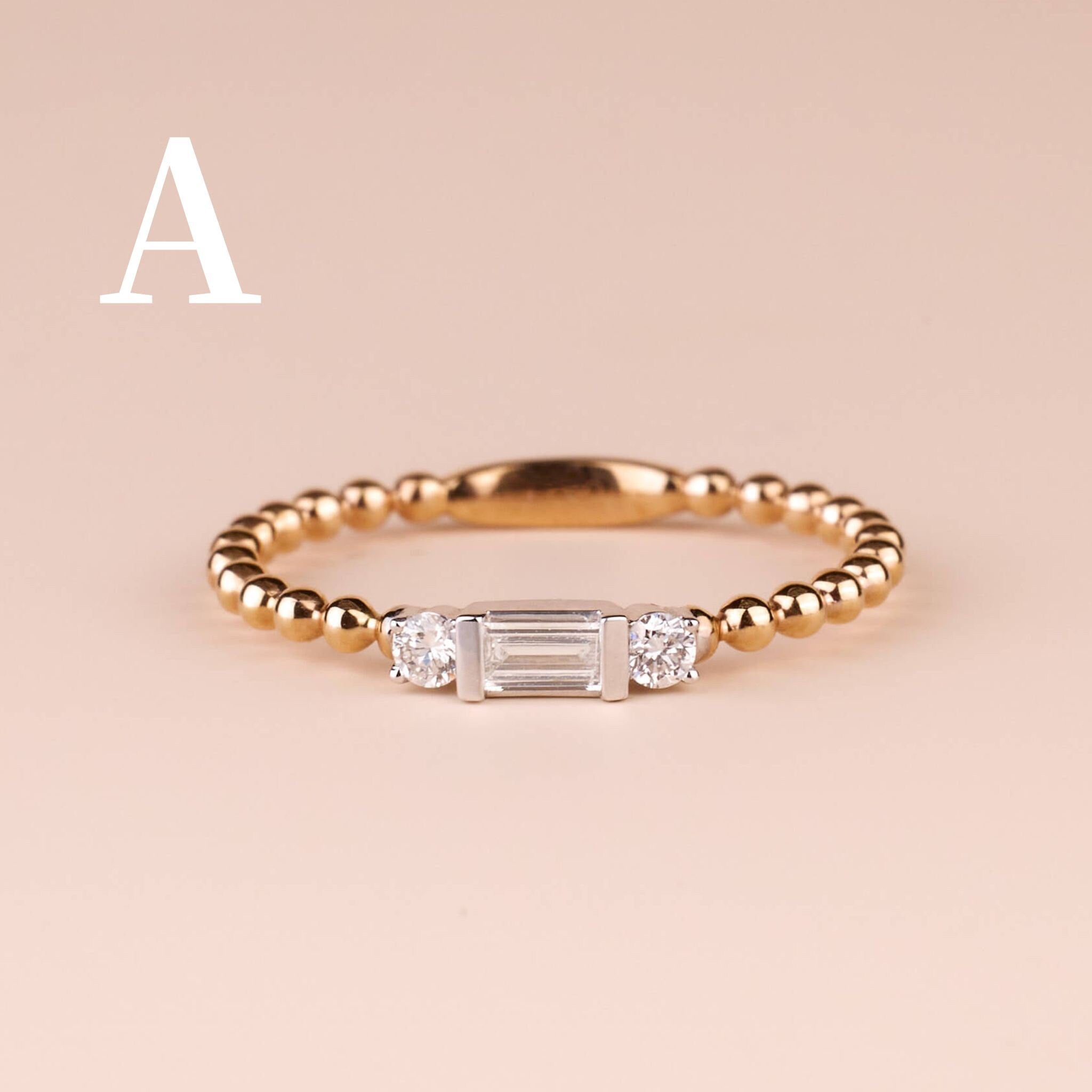 Baguette Diamond Ring in 18K Gold - Jewelry And Store